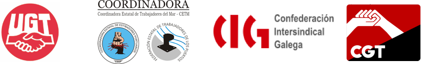 logos UGT CETM CIG CGT
