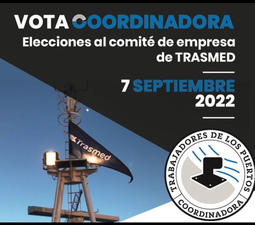 Coordinadora concurre a las elecciones al comité de empresa de la Naviera Trasmed con el objetivo de propiciar un cambio en la defensa del colectivo