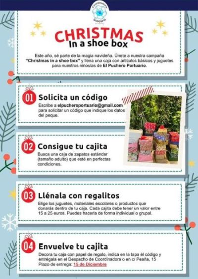 El Puchero Portuario de Valencia arranca la campaña ‘Christmas in a shoe box’