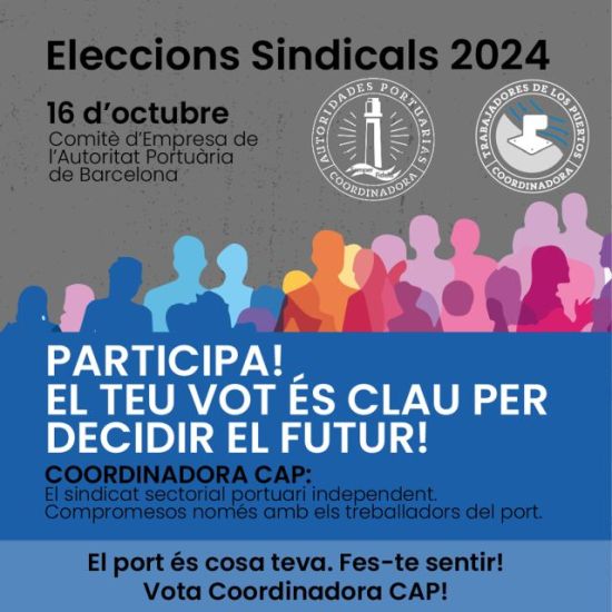 Coordinadora CAP presenta candidatura a las elecciones a la Autoridad Portuaria de Barcelona con el objetivo de construir un puerto mejor