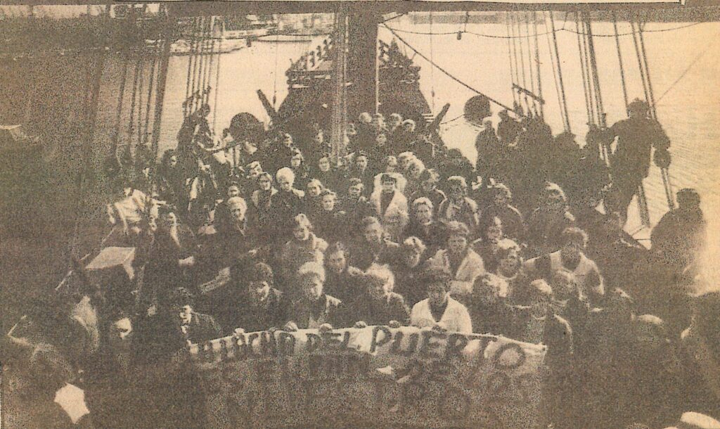 Manifestación de mujeres de estibadores