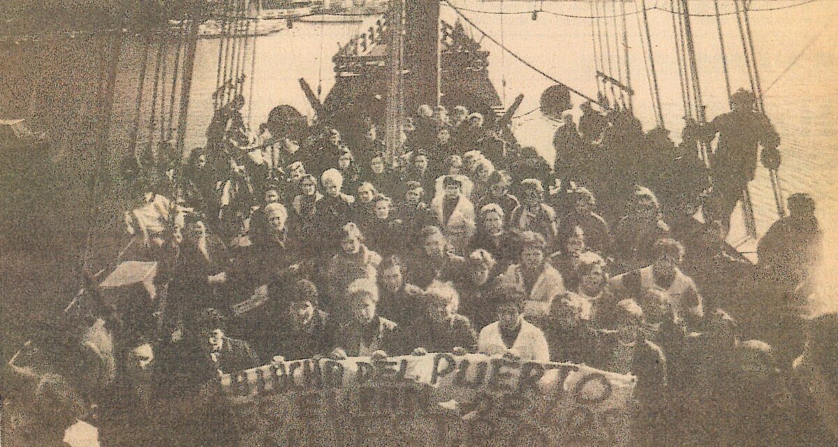 Manifestación de mujeres de estibadores