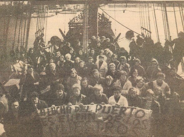 Manifestación de mujeres de estibadores