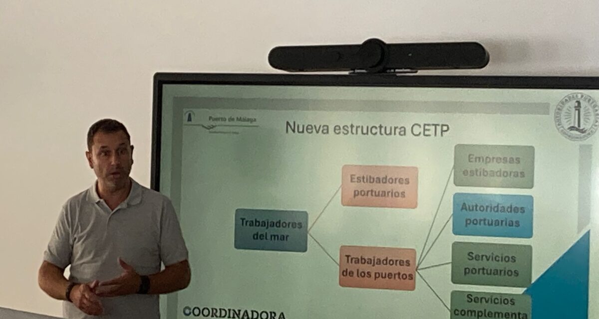 Asambleas informativas de Coordinadora Estatal de Trabajadores de los Puertos en el Puerto de Málaga