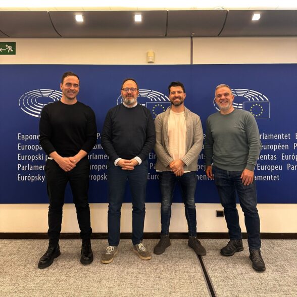 Coordinadora se reúne con el eurodiputado César Luena