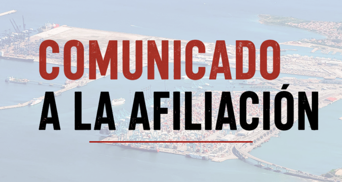COMUNICADO A LA AFILIACIÓN – Sobre la situación de trabajadores de los puertos en Andalucía y la continuidad del proyecto sindical